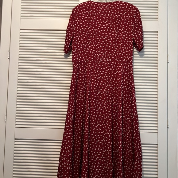 Burgundy Button Down Maxi Dress - Picture 3 of 6